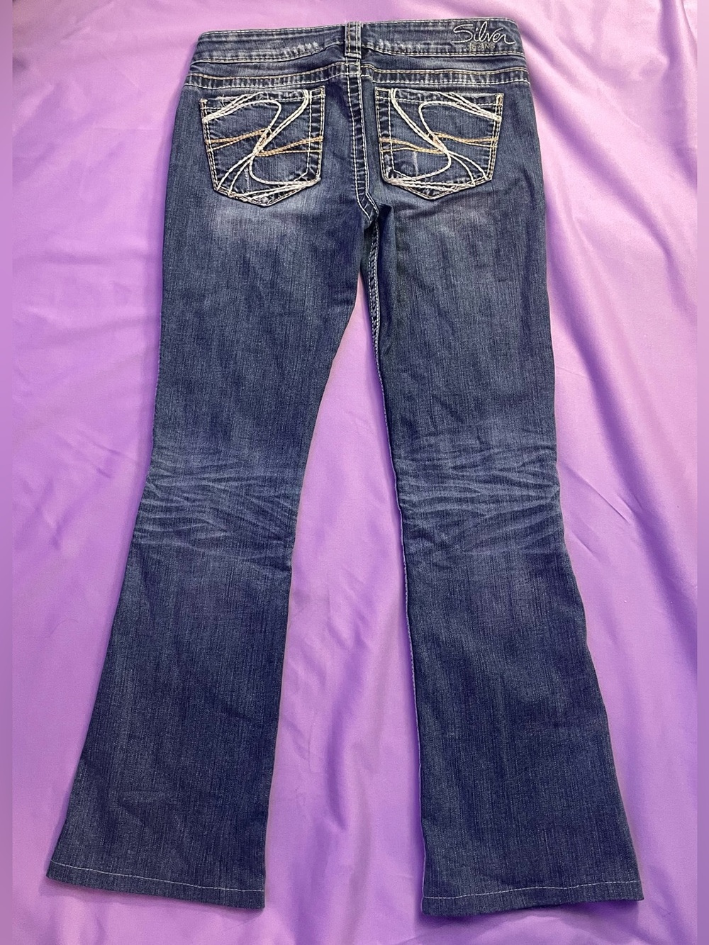 Vintage Y2K Silver Jeans Frances Low Rise Bootcut McBling bratzcore western